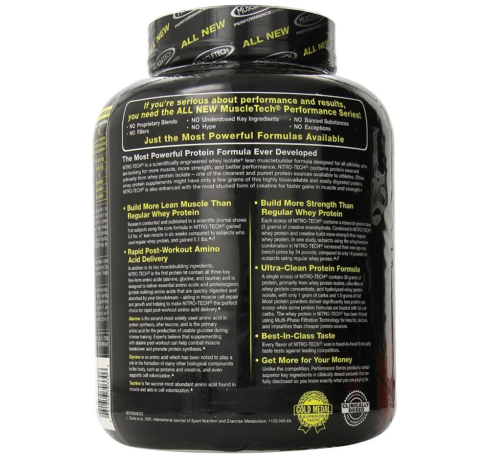 MuscleTech Performance Series Nitrotech Whey Protein Peptides & Isolate Supplements