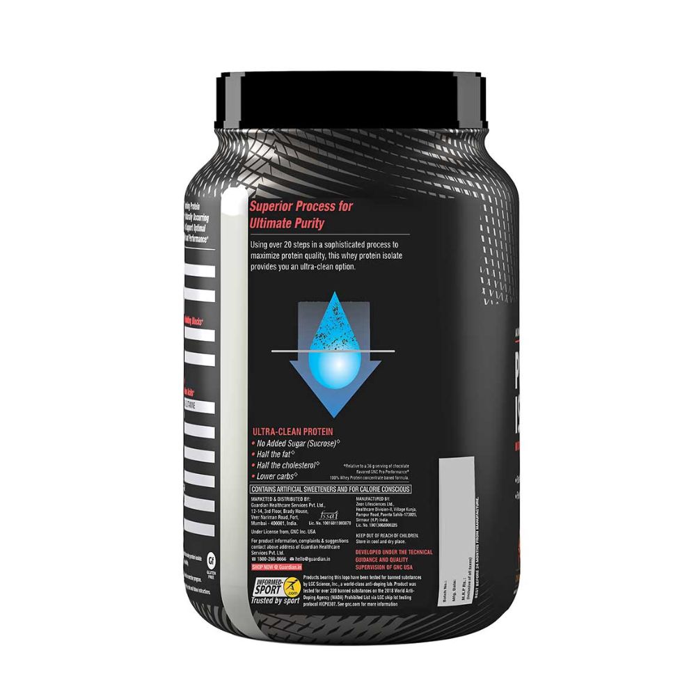 GNC Amp Pure Isolate - 25g Protein, 5g BCAA, Low Carb - 4.4 lbs