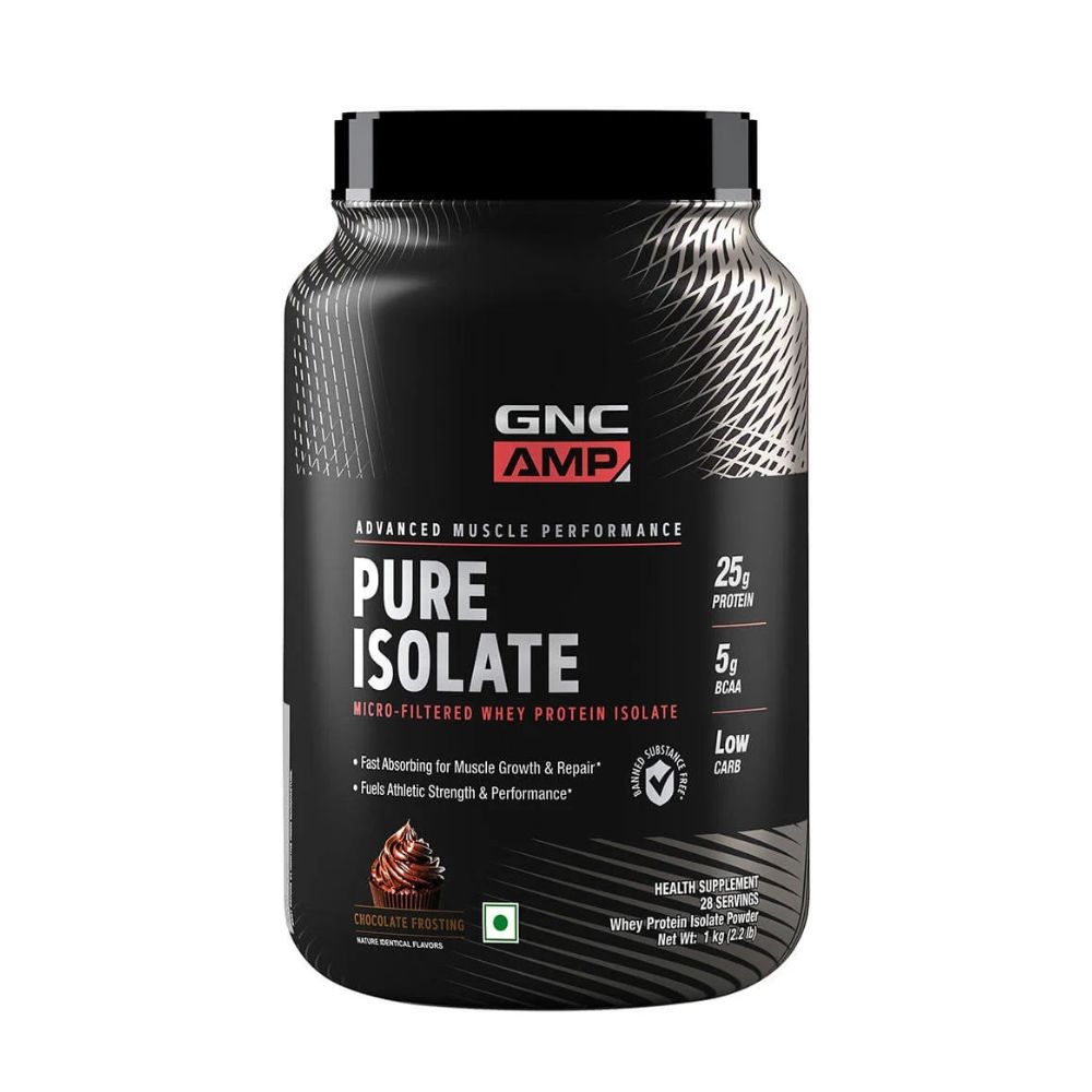 GNC Amp Pure Isolate - 25g Protein, 5g BCAA, Low Carb - 4.4 lbs