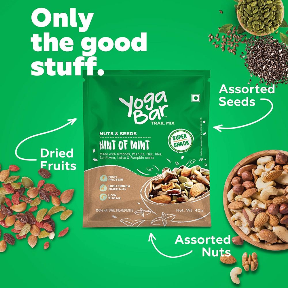 Yoga Bar Nuts & Seeds Mix - Hint Of Mint, 40g